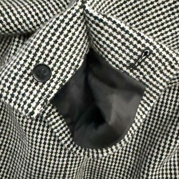 BANANA REPUBLIC | NWT Wool Blend Houndstooth Blazer Jacket Black White | Size 18 - Picture 10 of 11